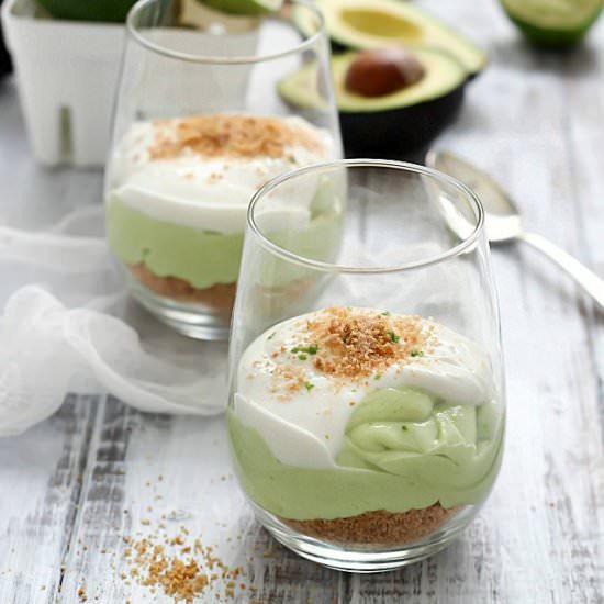 No-Bake Avocado Lime Parfaits - Recipe photo by yummyhealthyeasy