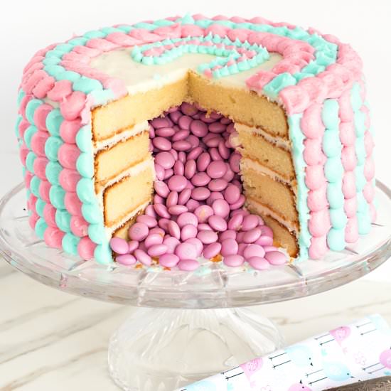 Surprise Gender Reveal Cake - Recipe photo by EvolvingTable