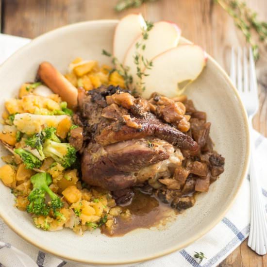 Spiced Apple Braised Lamb Shank - Recipe photo by The Healthy Foodie
