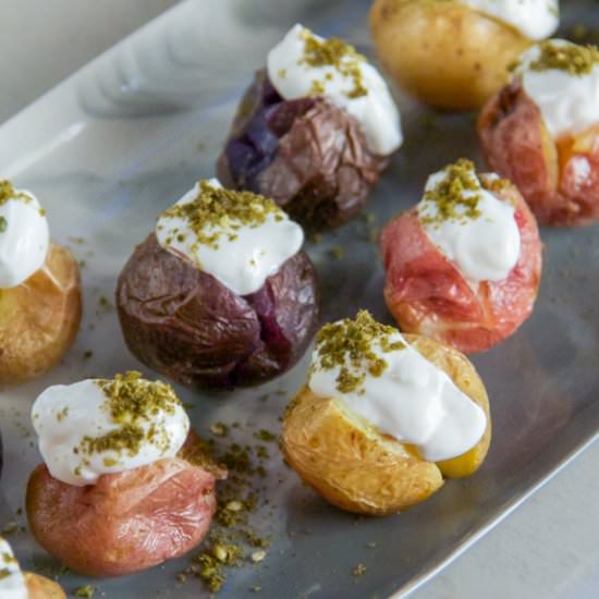 Mini Potatoes with Labneh + Za'atar - Recipe photo by dannaklein