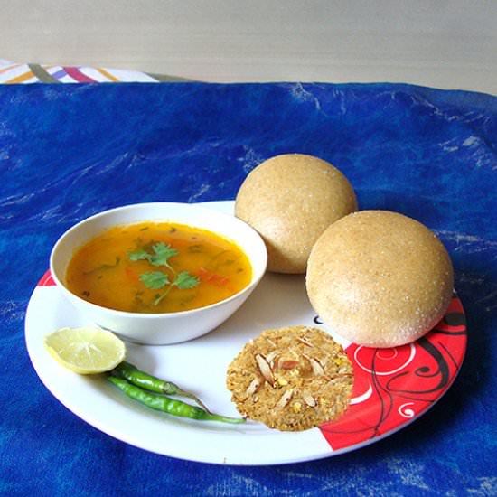 Dal Bati Churma - Recipe photo by shobhapink