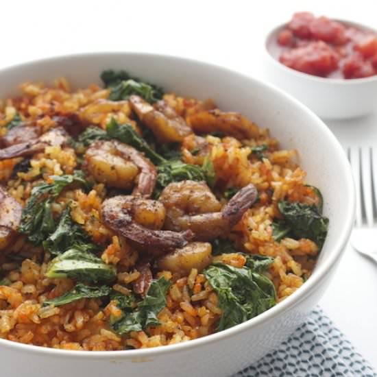Spicy Spanish Rice with Shrimp - Recipe photo by thealmondeater