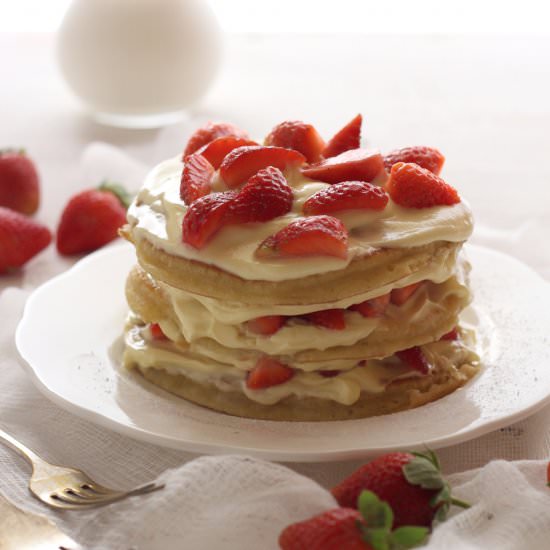 Strawberry Shortcake Pancake - Recipe photo by cooking chapter