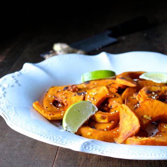 Ginger + Cumin Roasted Squash - Recipe photo by nakedcuisine