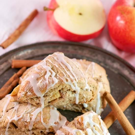 Glazed Apple Cinnamon Scones - Recipe photo by Aberdeenskitchen
