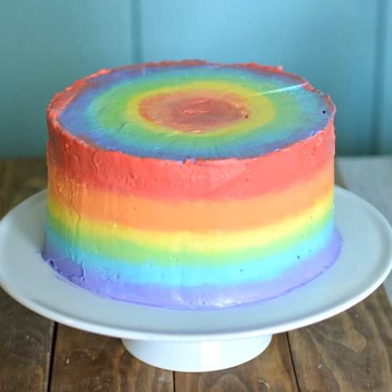 Rainbow Green Velvet Cake - Recipe photo by SprinkledWithJules