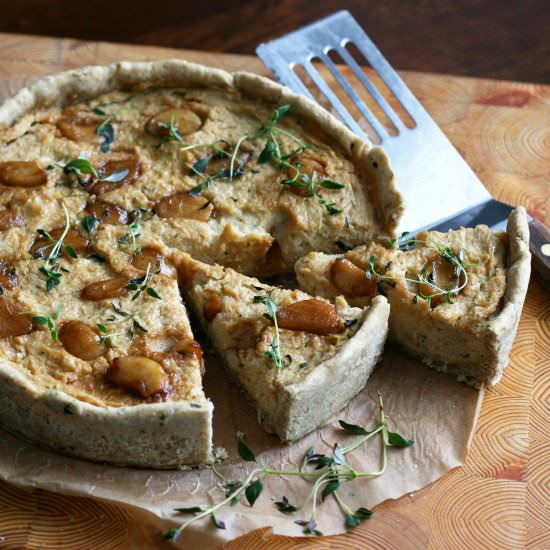 Caramelized Garlic Quiche - Recipe photo by Maikki @ Maikin mokomin