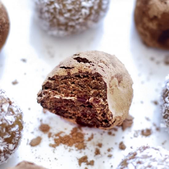 Vanilla Chocolate Protein Truffles - Recipe photo by OurFourForks