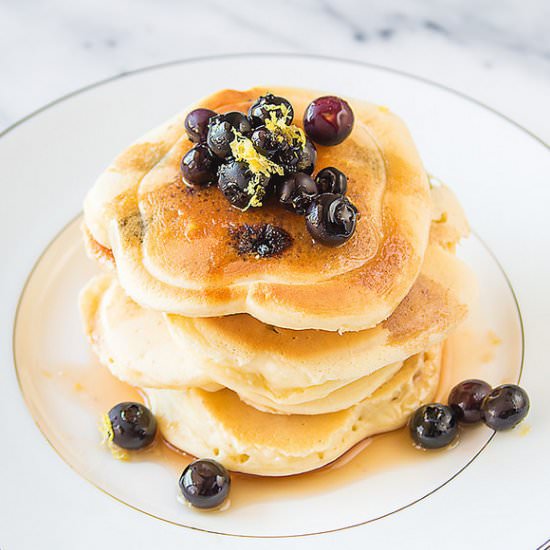 Easy Lemon Blueberry Pancakes - Recipe photo by bakelovegive