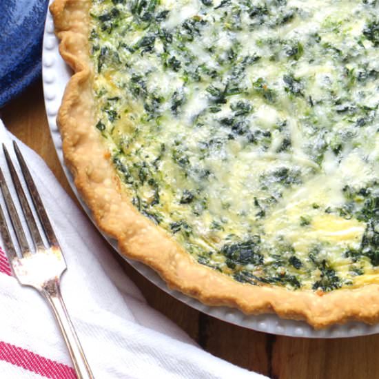 Spinach artichoke quiche - Recipe photo by garlic and zest