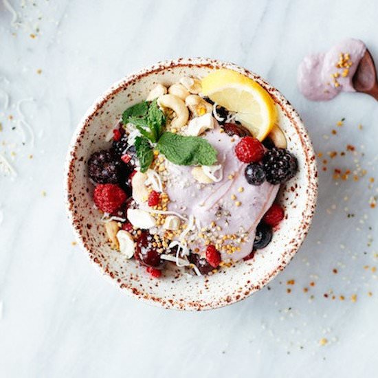 Frozen Berries & Pink Cashew Cream - Recipe photo by Nutrition Stripped