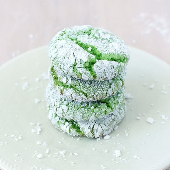 Mint Crinkle Cookies - Recipe photo by sarahsbakestudio