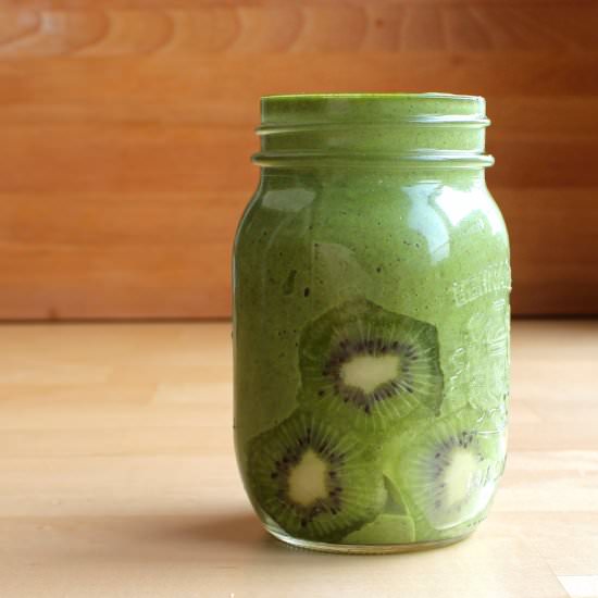 Strawberry Kiwi Kale Smoothie - Recipe photo by TwoGreenPeas