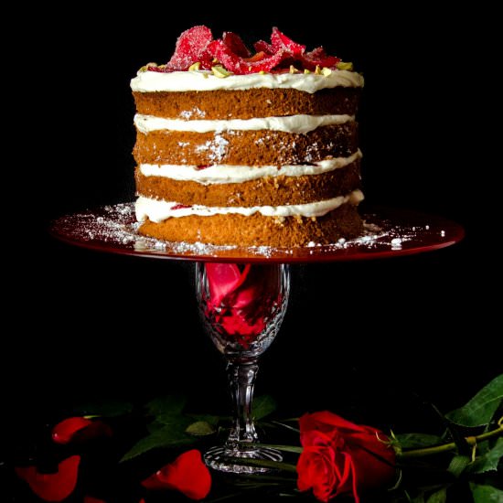 Pistachio Rose Cake - Recipe photo by PastryWorkshop
