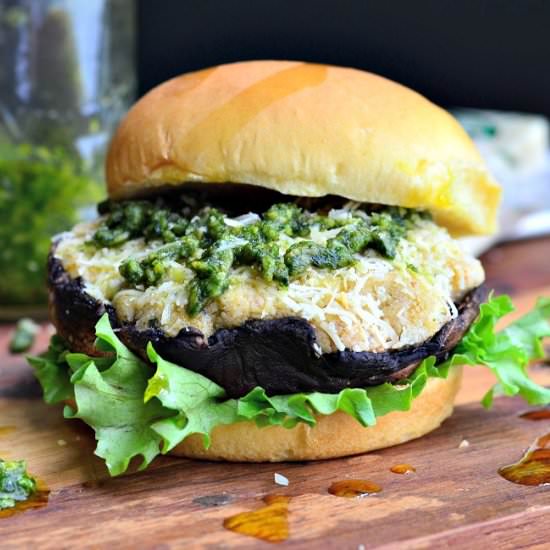 Italian Stuffed Portobello Burger - Recipe photo by WillCookForSmiles