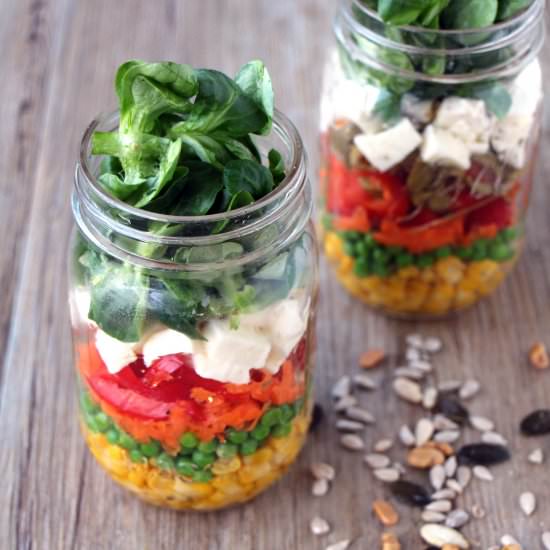 Mason Jar Salad - Recipe photo by transglobalpanparty