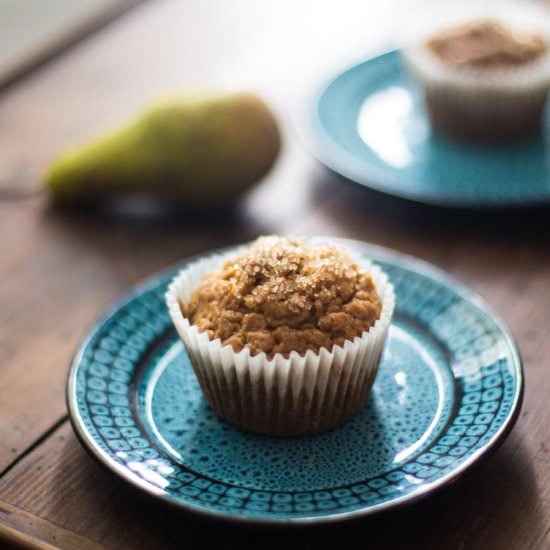 Pear and Pistachio Muffins - Recipe photo by HedgeComber