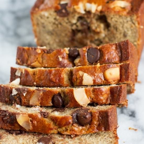 Coconut Chocolate Chip Banana Bread - Recipe photo by littlespicejar