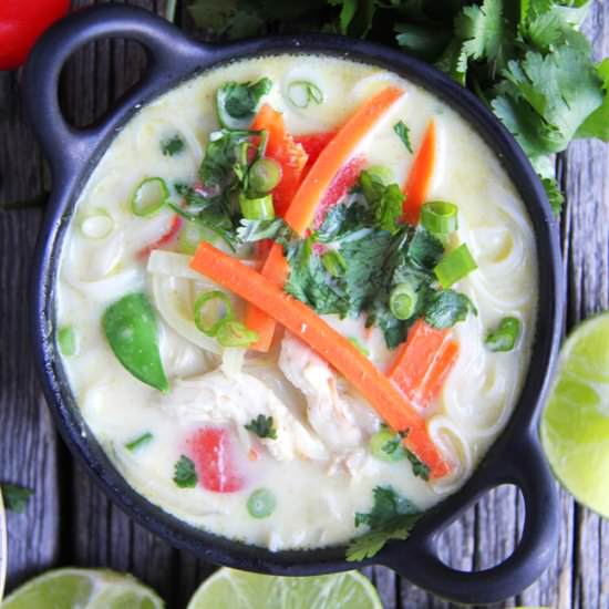 Coconut Curry Noodle Soup - Recipe photo by aprettylifeinthesuburbs