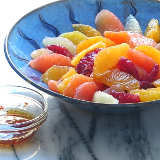 Sweet heat sunshine salad - Recipe photo by garlic and zest
