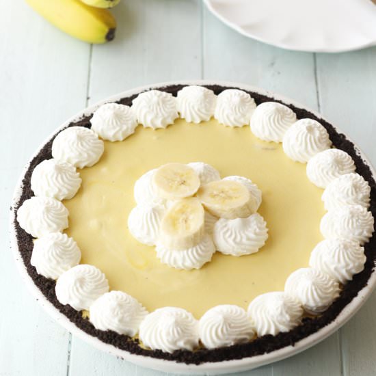 Banana Cream Pie Worthy of Pi Day - Recipe photo by eatthinkbemerry