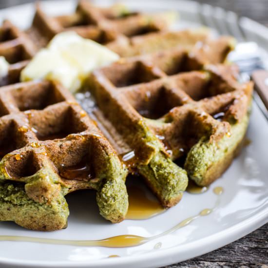 Matcha Waffles - Recipe photo by edibleASH