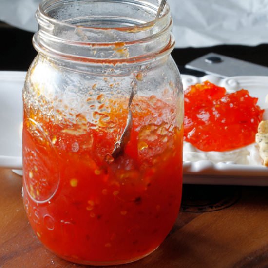 Spicy Red Pepper Jelly - Recipe photo by TheKitchenWhisperer