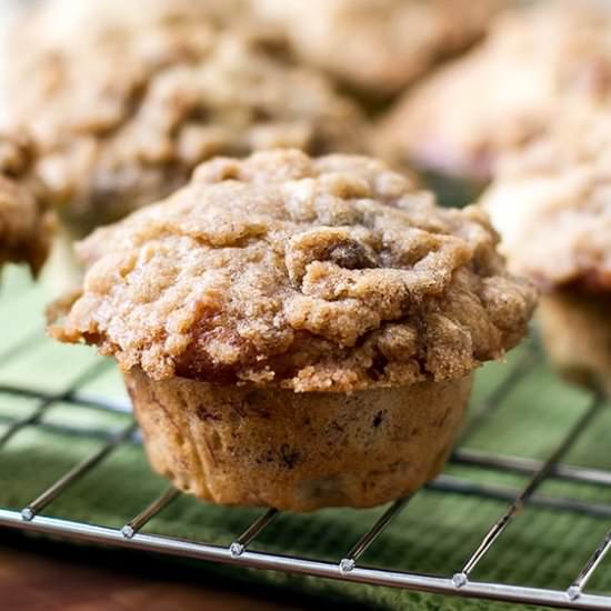 Banana Walnut Muffins - Recipe photo by Girl Gone Gourmet