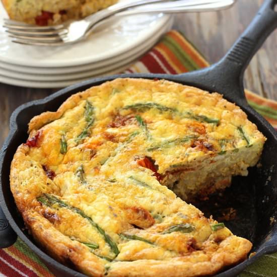 Caramelized Tomato Spring Frittata - Recipe photo by Craving Something Healthy