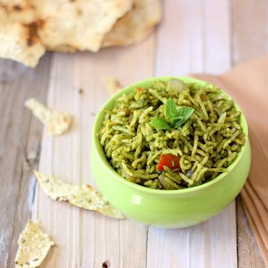 Mint Rice - Recipe photo by Thangalakshmi