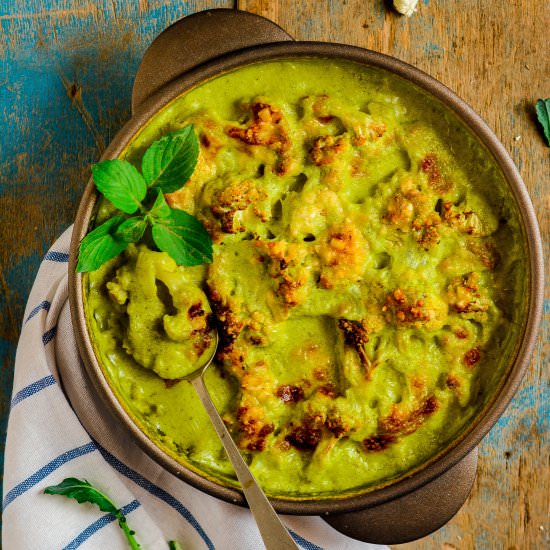 Baked Cauliflower in Broccoli Sauce - Recipe photo by From the Kitchen of Sara