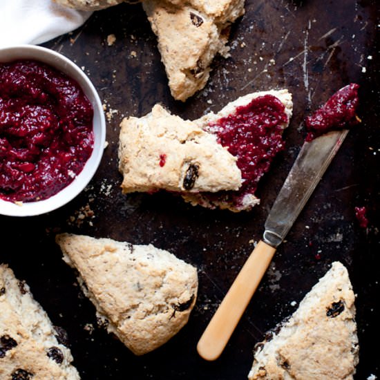 Irish Soda Bread Scones (V, GF) - Recipe photo by OurFourForks