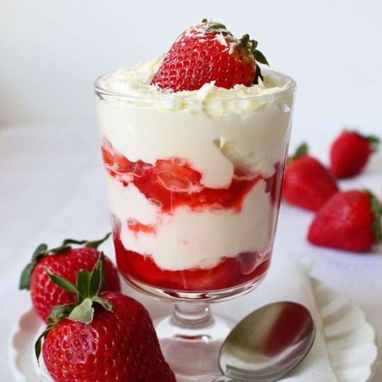 Lemon Strawberry Mousse Parfait - Recipe photo by cinnamonandtoast