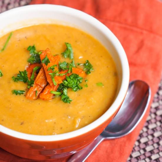 Vegan Parnsip and Shiitake Soup - Recipe photo by avocadopesto