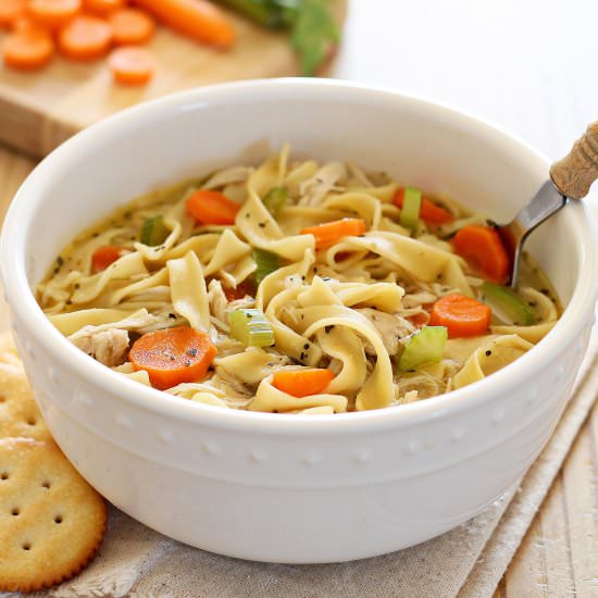 Quick and Easy Chicken Noodle Soup - Recipe photo by lovegrowswild