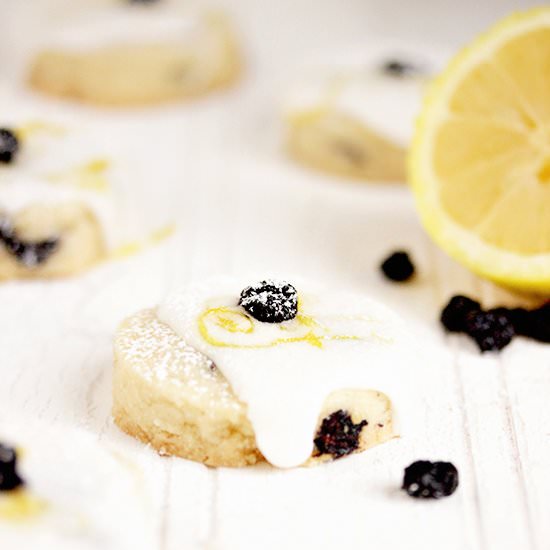 Glazed Lemon & Blueberry Shortbread - Recipe photo by seasonsandsuppers