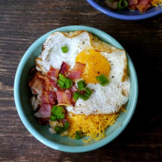 Savory Oatmeal Breakfast Bowls - Recipe photo by mybaconwrappedlife