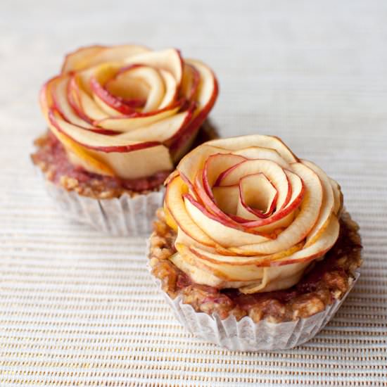 Raw Apple Rose Cupcakes - Recipe photo by shinewithnature