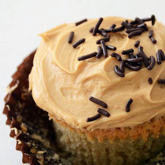 Vanilla Bean Guinness Cupcakes - Recipe photo by AnEdibleMosaic