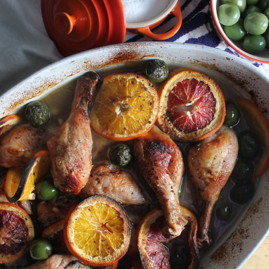 Roast Chicken with Oranges + Olives - Recipe photo by hungryinlove