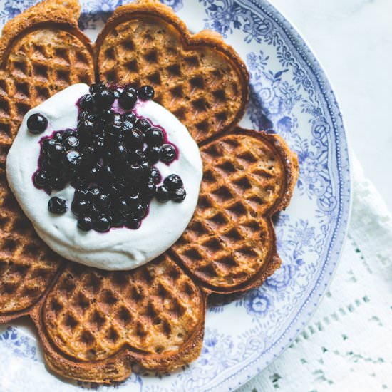 Sweet Potato Sourdough Waffles - Recipe photo by bakingmagique