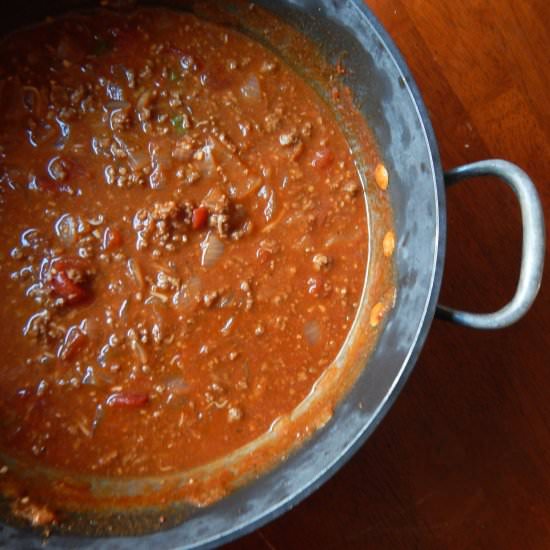 Spicy Beer Chili - Recipe photo by nerdychef