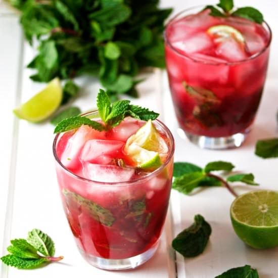 Blood Orange Mojito - Recipe photo by Cooks With Cocktails