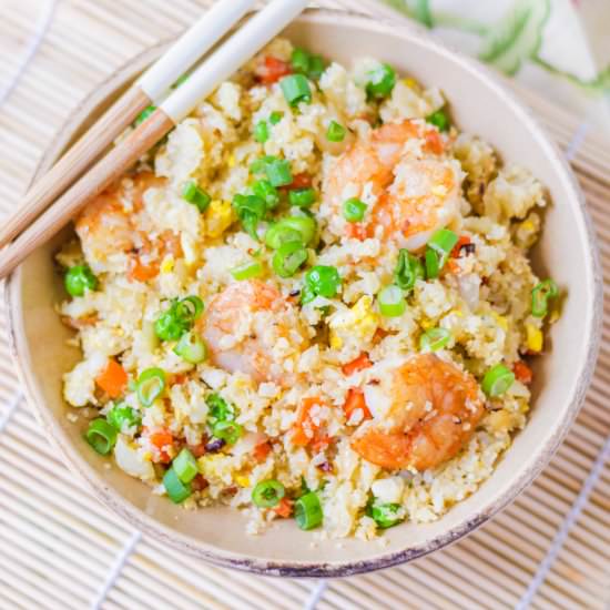 Fried Shrimp Cauliflower Rice - Recipe photo by kmwizzle