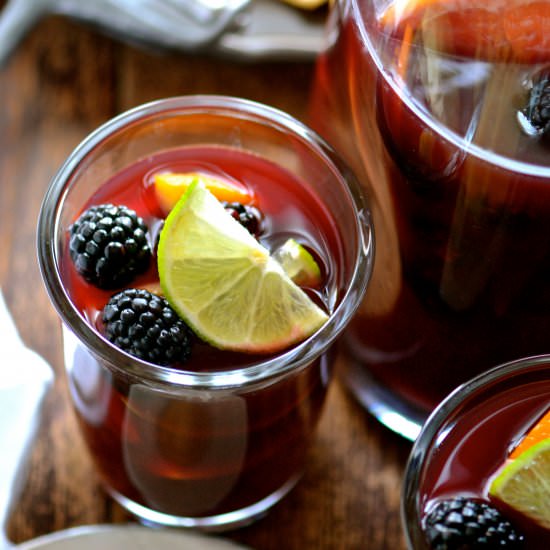 Winter Sangria with Blackberry - Recipe photo by Ciao Chow Bambina