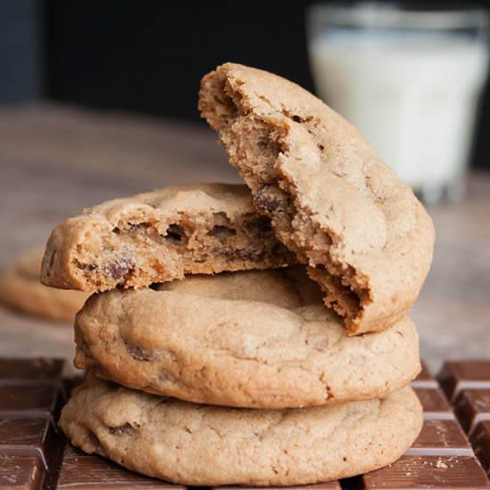 Malted Milk Chocolate Chip Cookies - Recipe photo by The Merchant Baker