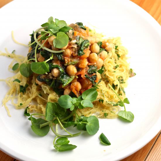 Roasted Spaghetti Squash with Herbs - Recipe photo by thegirlonbloor