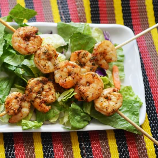 Shrimp Skewers - Recipe photo by Oya Come Chop