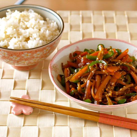 Shiitake Stems Kinpira - Recipe photo by ochikeron