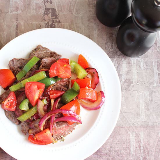 Skirt Steak Pizzaiola - Recipe photo by gheewhizz